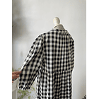 Vestido Vichy negro. Talla: L 5