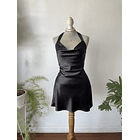 Vestido satinado lazo. Talla: XS 1