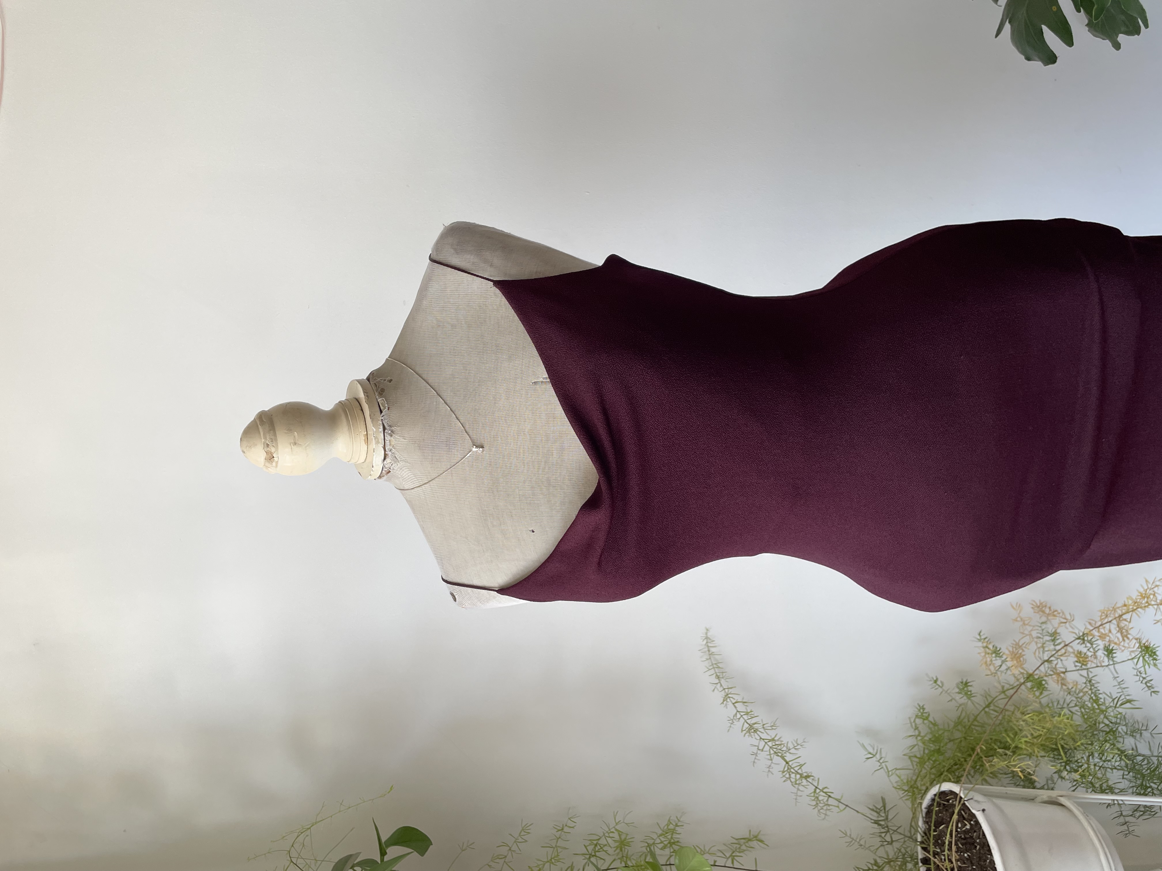 Vestido vino. Talla: XS 2