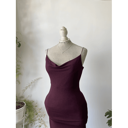 Vestido vino. Talla: XS