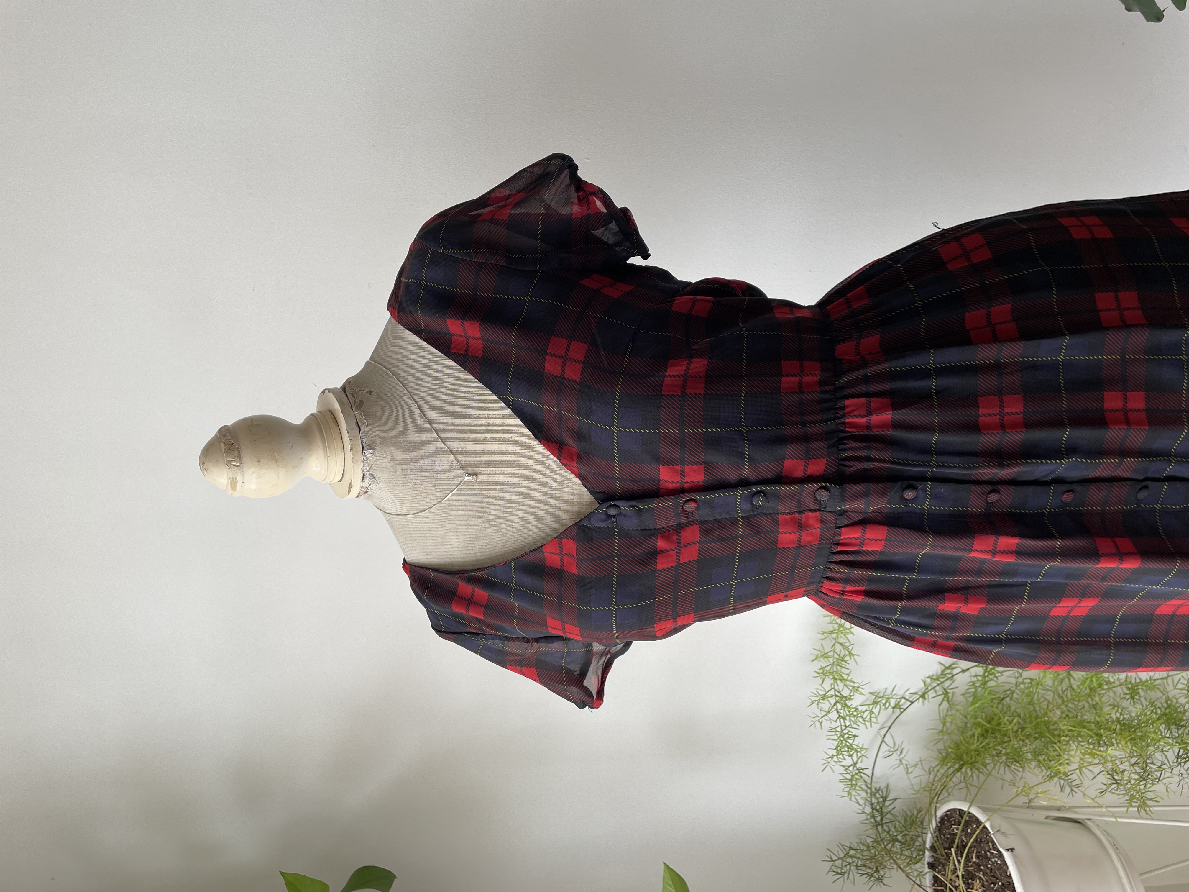 Vestido cuadrillé. Talla: M chico (s) 2