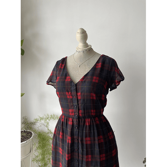 Vestido cuadrillé. Talla: M chico (s)