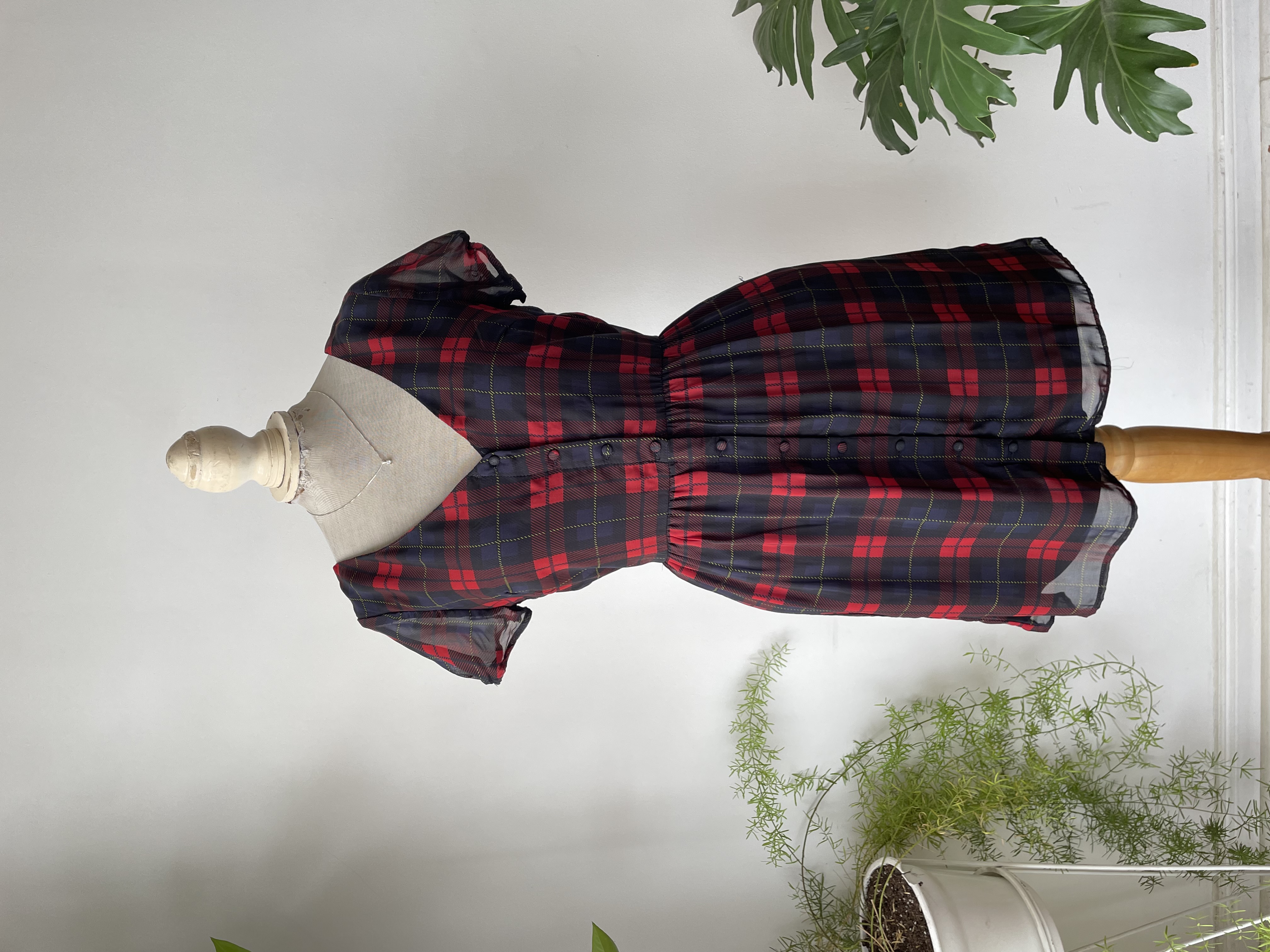 Vestido cuadrillé. Talla: M chico (s) 1