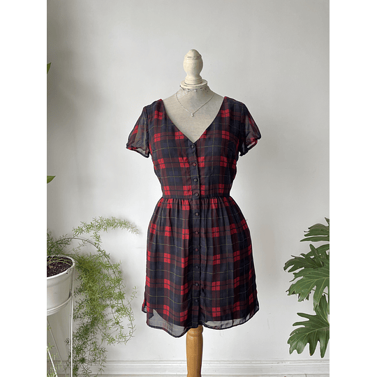 Vestido cuadrillé. Talla: M chico (s)