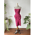 Vestido hilo fucsia. Talla: S  1