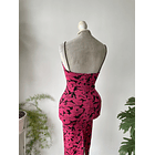 Vestido hilo fucsia. Talla: S  4