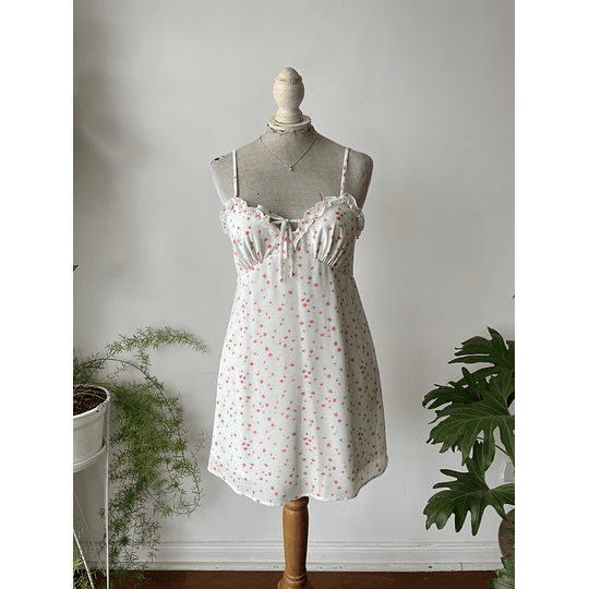 Vestido gasa flores. Talla: M