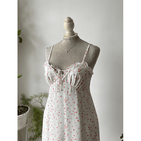 Vestido gasa flores. Talla: M