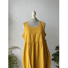 Vestido ocre lino. Talla. M 2
