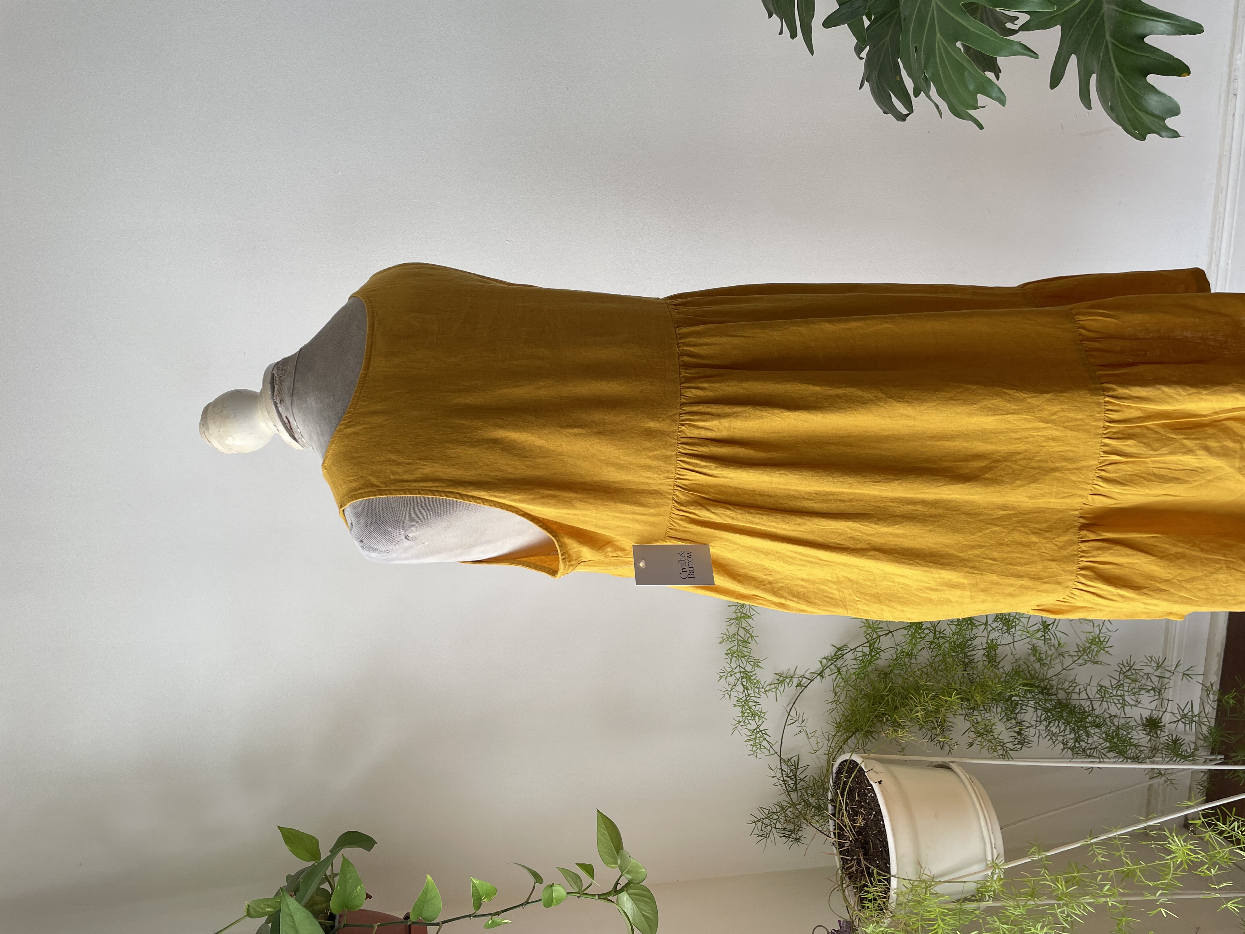 Vestido ocre lino. Talla. M 4