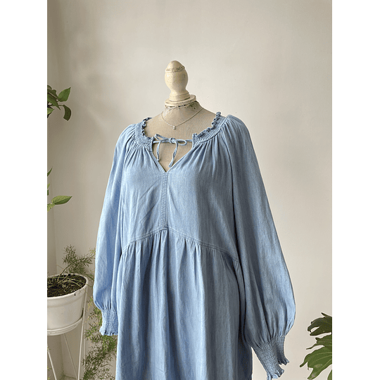 Vestido denim globo. Talla: XL+