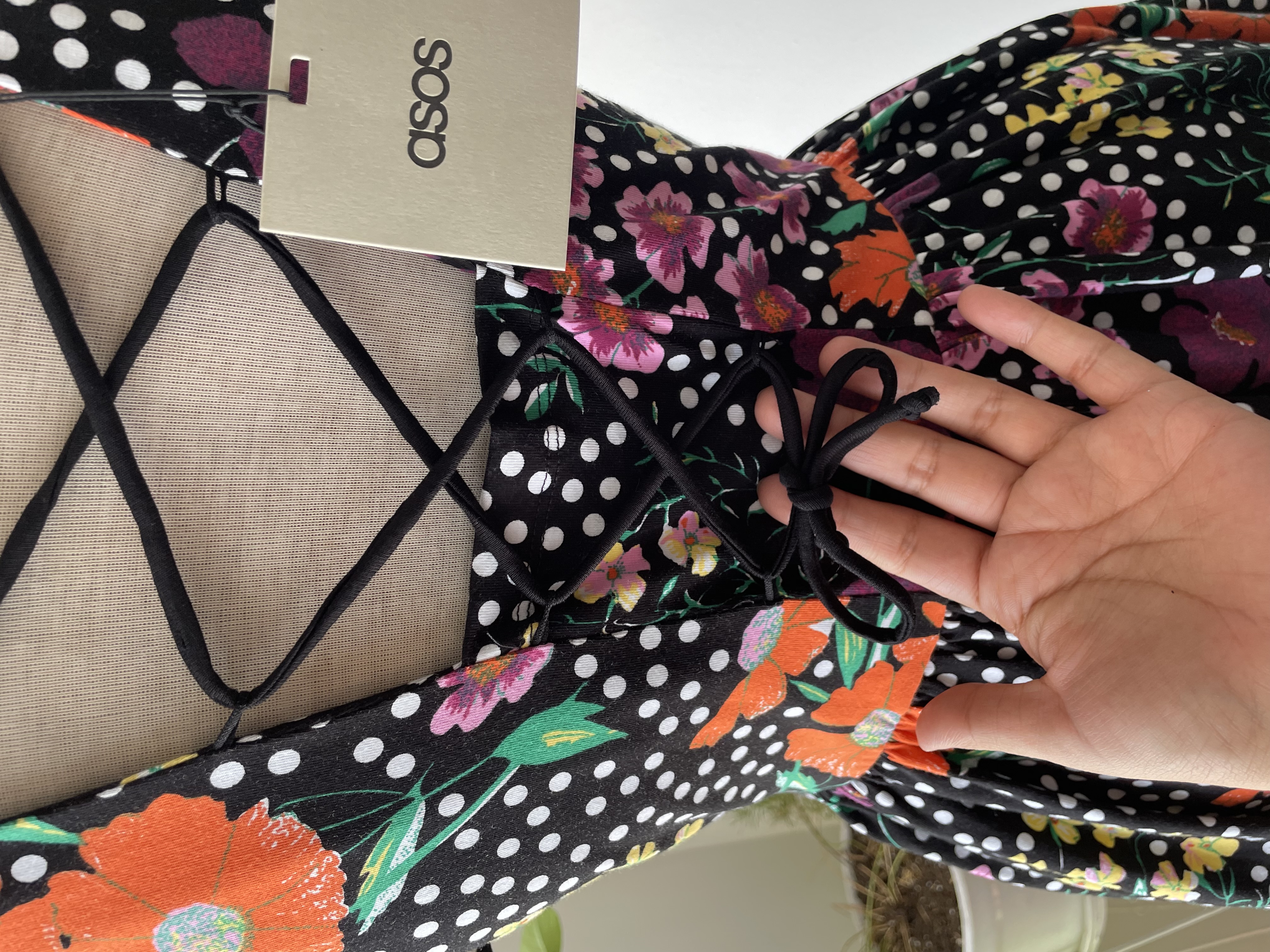 Vestido dot floral. Talla: 36 (S) 4