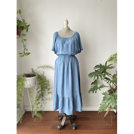 Vestido celeste. Talla: L Grande