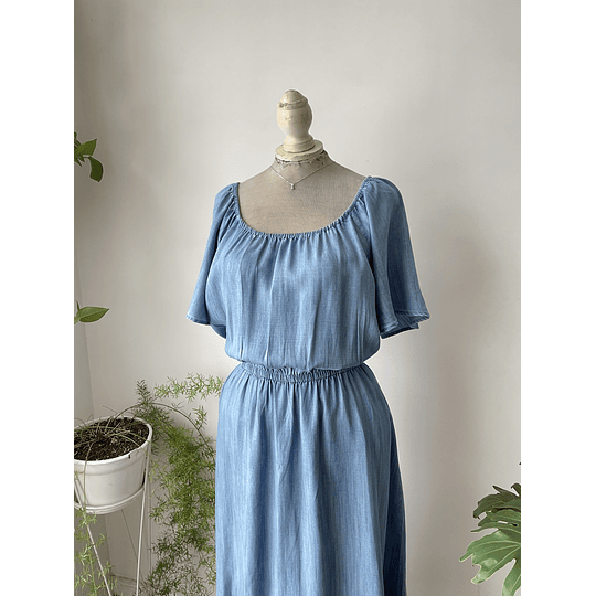 Vestido celeste. Talla: L Grande