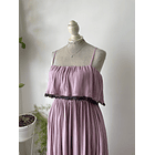 Vestido lila plisado. Talla: S 2