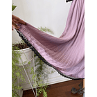 Vestido lila plisado. Talla: S 5