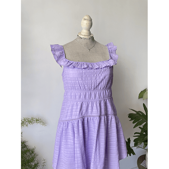 Vestido lila. Talla: L