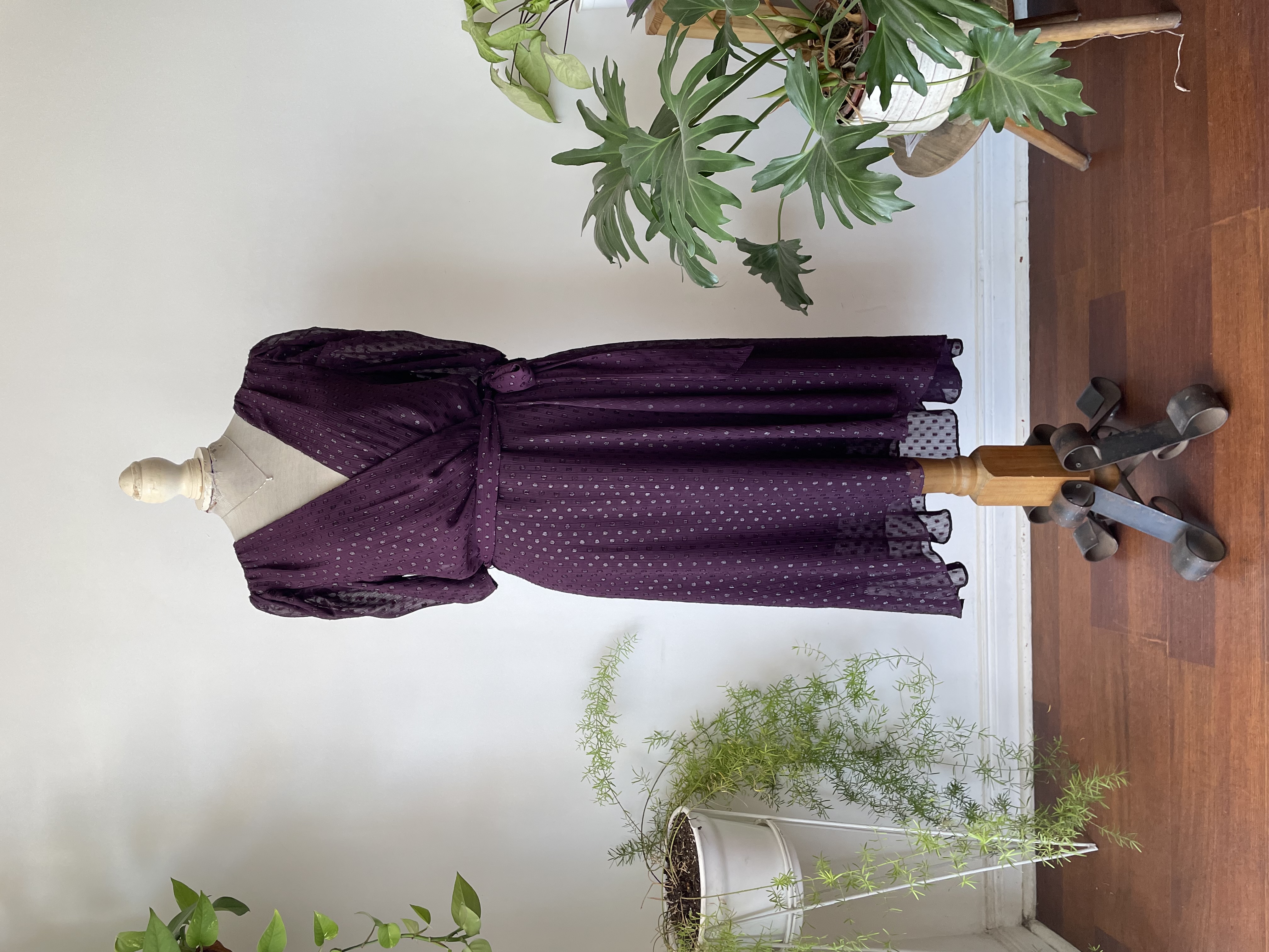 Vestido burdeo. Talla: 12 (L) 1