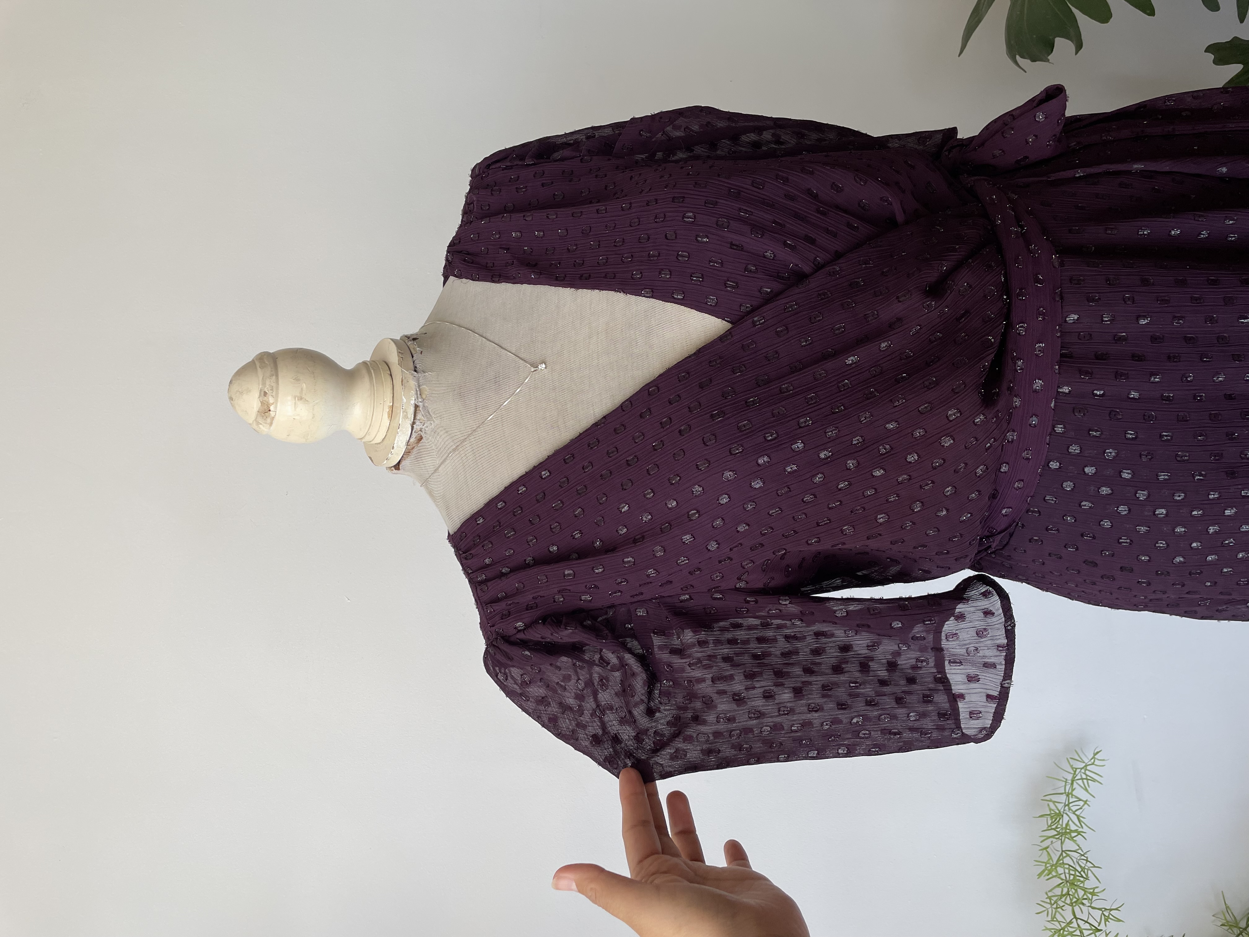 Vestido burdeo. Talla: 12 (L) 2