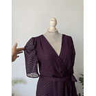 Vestido burdeo. Talla: 12 (L) 2