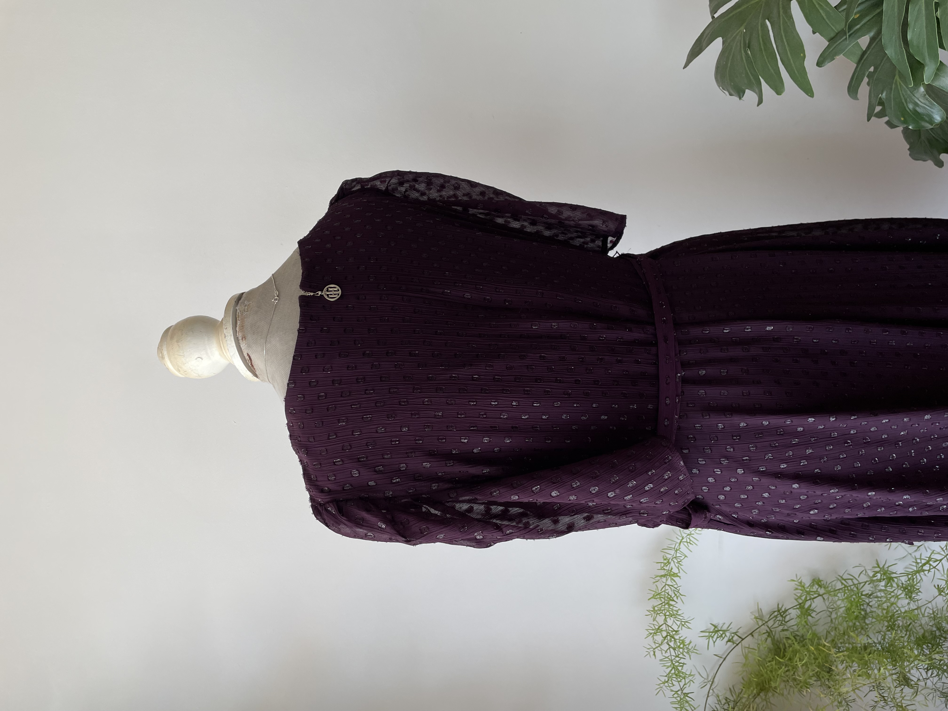 Vestido burdeo. Talla: 12 (L) 3