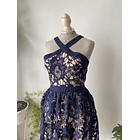 Vestido ocasión macramé. Talla; m chico (38) 2