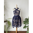 Vestido ocasión macramé. Talla; m chico (38) 1