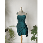 Vestido fiesta verde. Talla: S 1