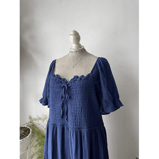 Vestido azul panal. Talla: 2XL