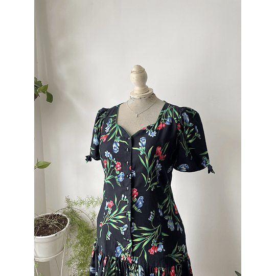 Vestido vintage. Talla: 10 (m)
