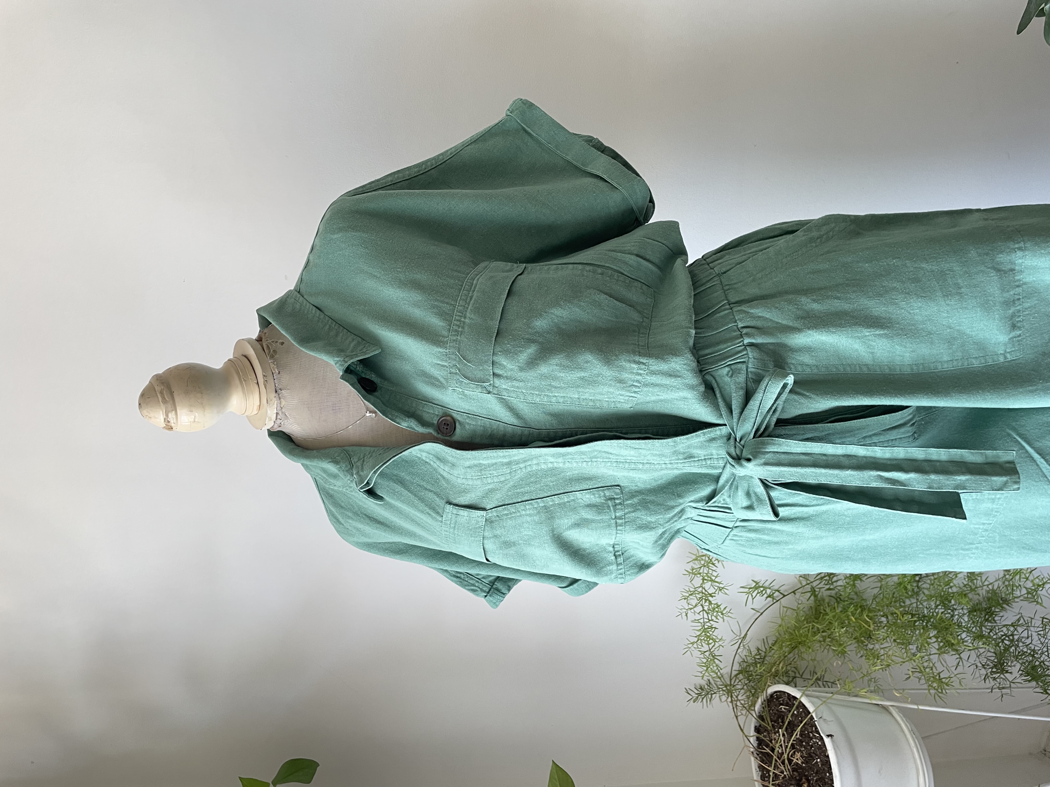 Enterito verde agua lino. Talla: 10 (L) 2