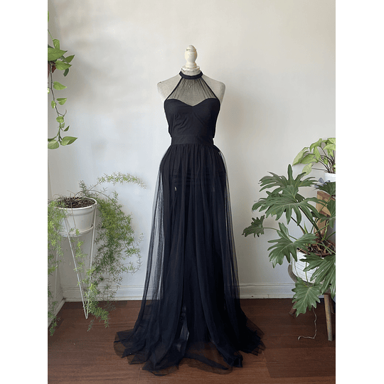 Vestido maxi tul. Talla: XS