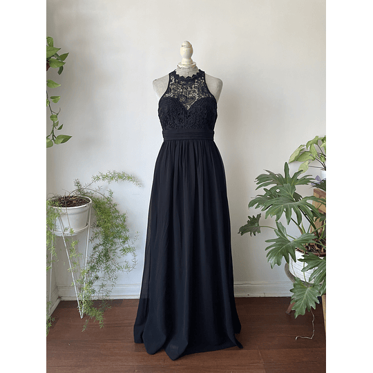 Vestido halter broderie. Talla: M