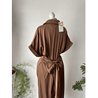 Vestido camisero chocolate. Talla: L 3