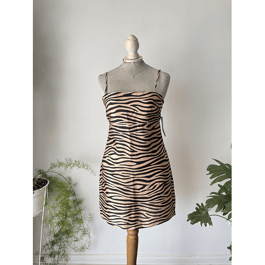 Vestido cebra. Talla: S