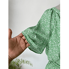 Vestido verde margaritas. Talla: L 3