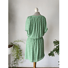 Vestido verde margaritas. Talla: L 4