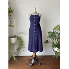 Vestido azul lino. Talla: M ajustable 1