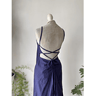 Vestido azul lino. Talla: M ajustable 4