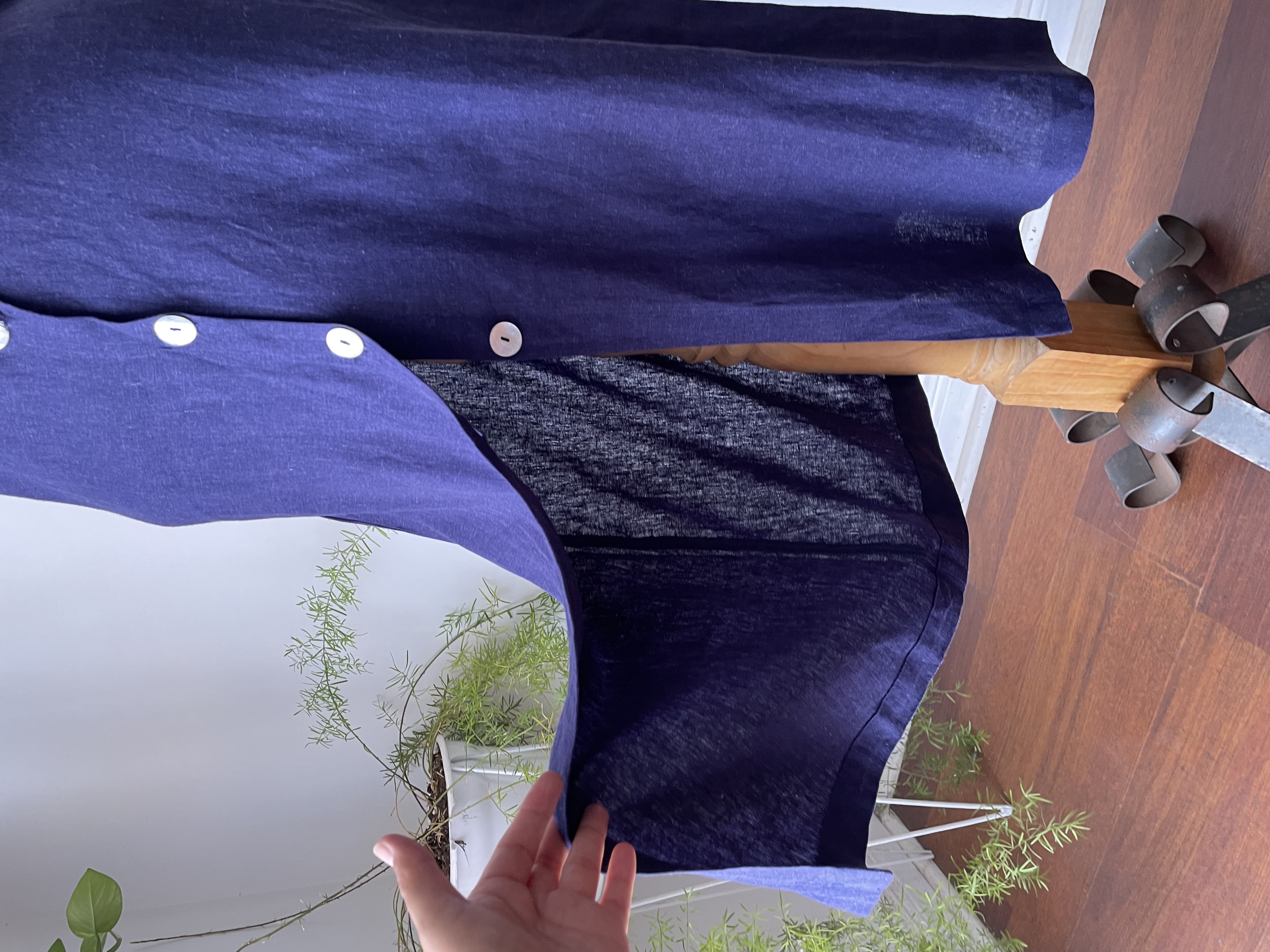 Vestido azul lino. Talla: M ajustable 5