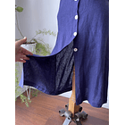 Vestido azul lino. Talla: M ajustable 5