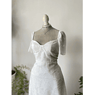 Vestido blanco bra. Talla: S 3