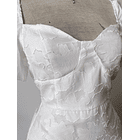 Vestido blanco bra. Talla: S 5