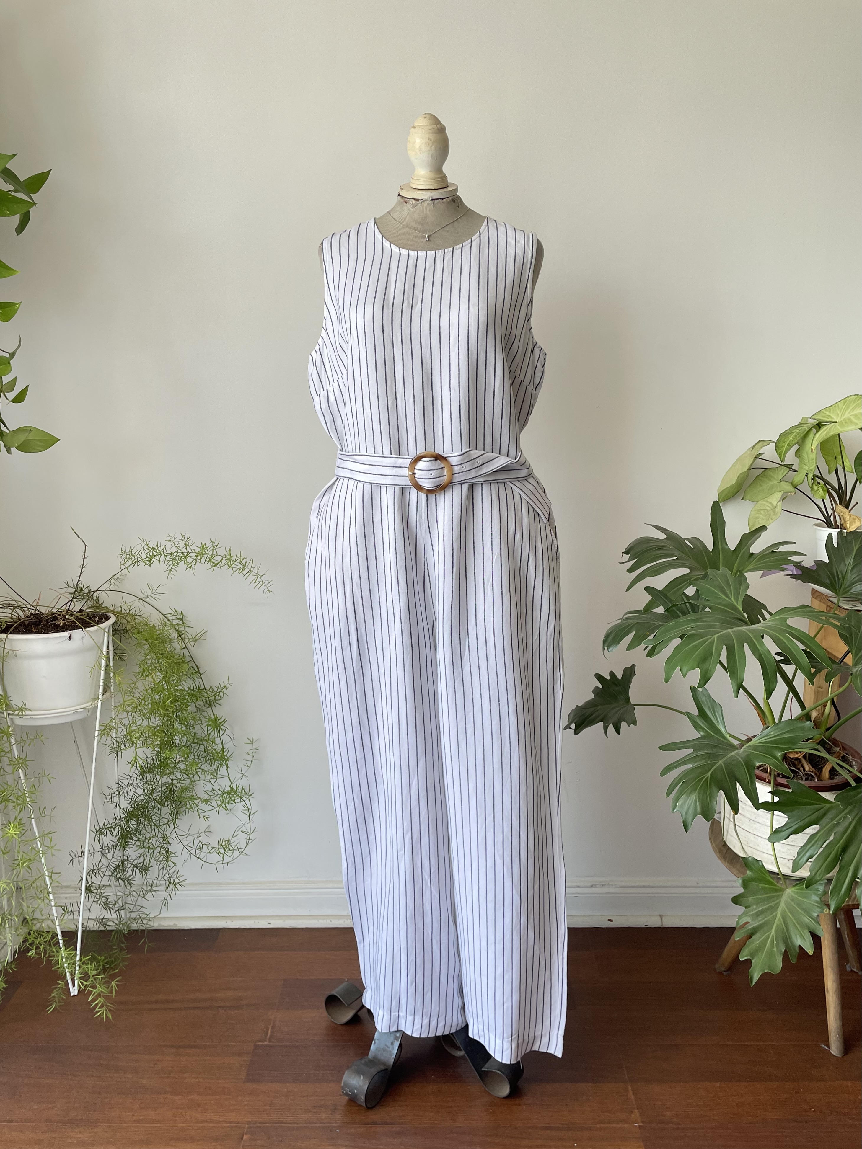 Enterito rayado lino. Talla: 10 (L 1