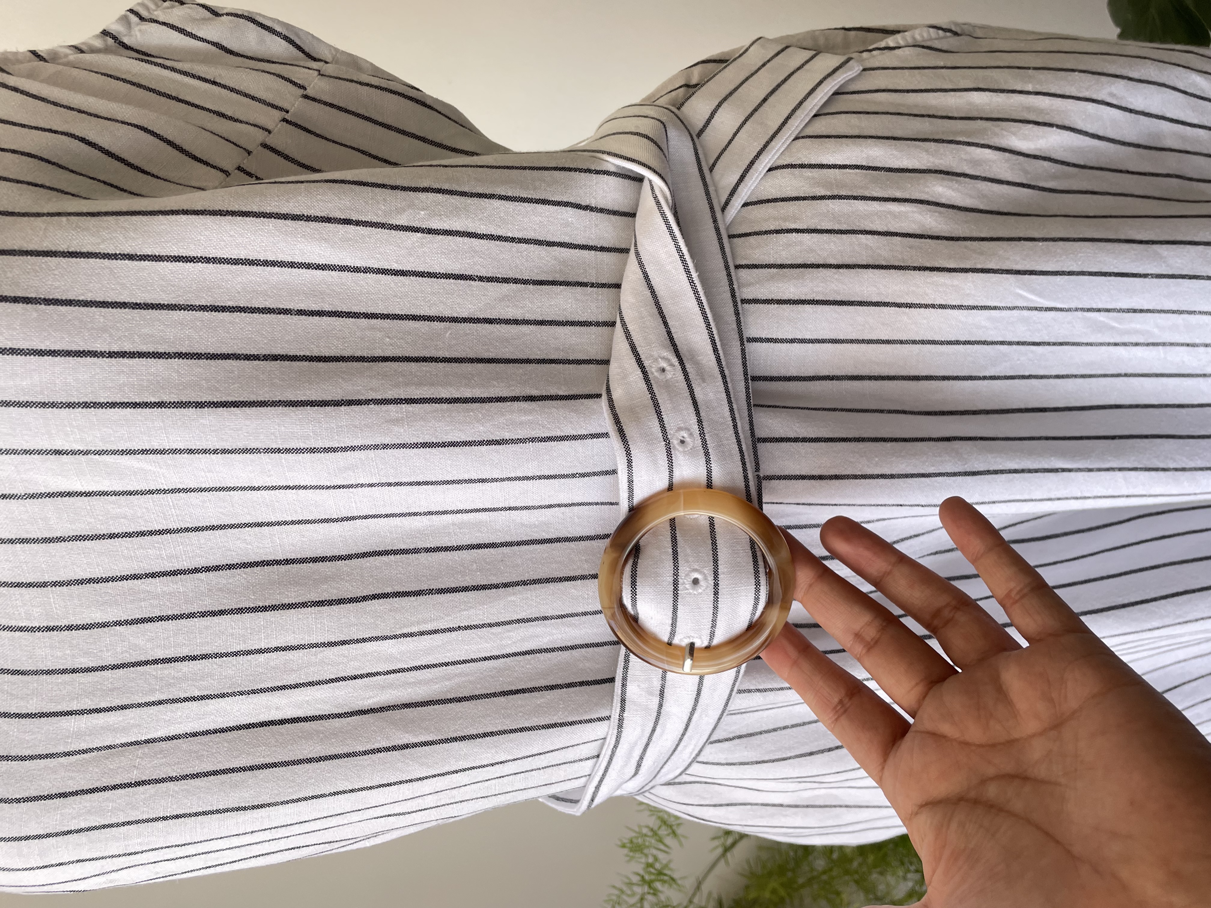 Enterito rayado lino. Talla: 10 (L 2