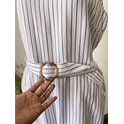 Enterito rayado lino. Talla: 10 (L 2