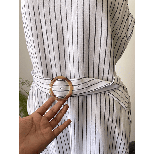 Enterito rayado lino. Talla: 10 (L