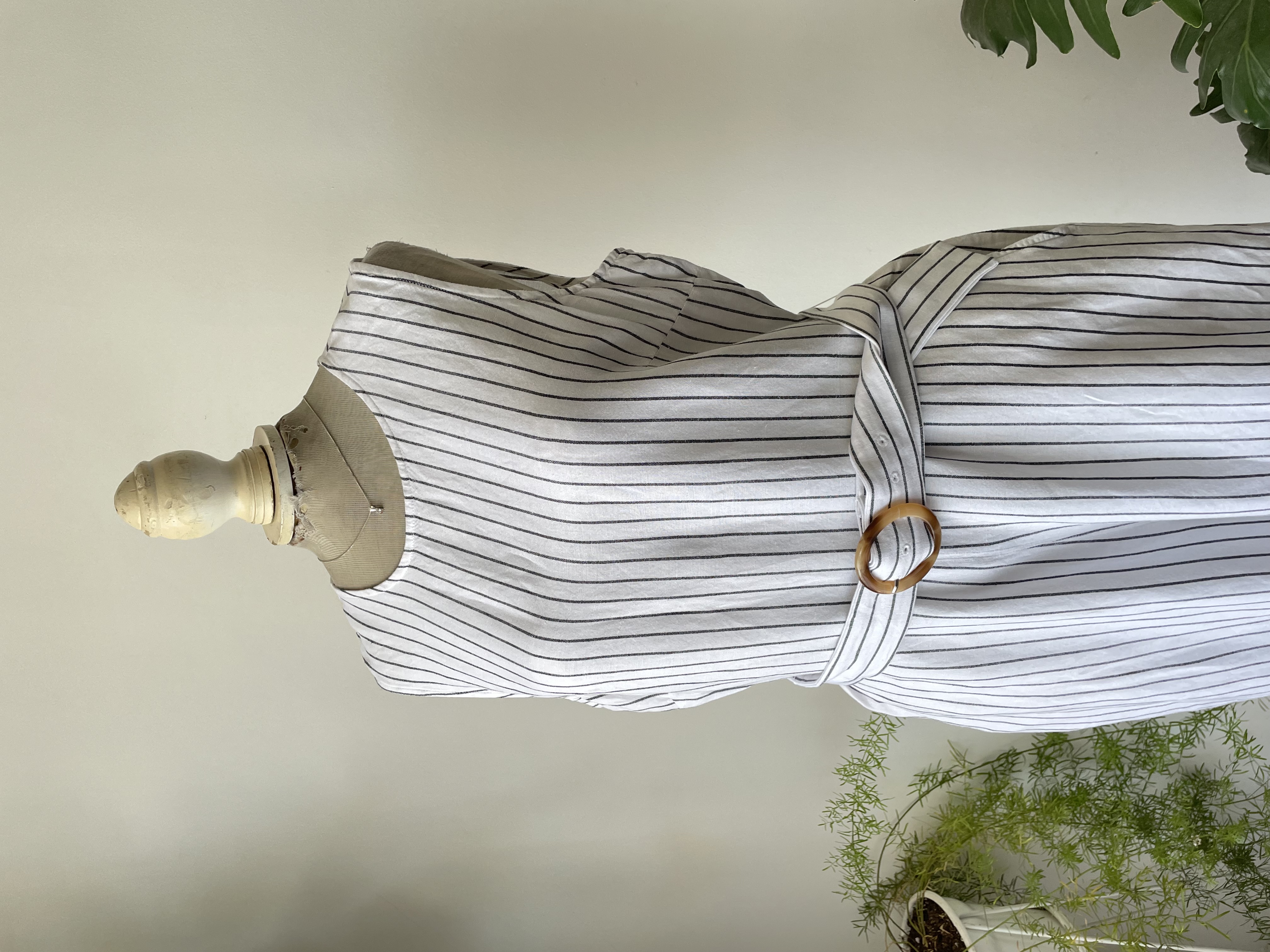 Enterito rayado lino. Talla: 10 (L 4