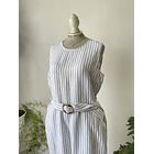 Enterito rayado lino. Talla: 10 (L 4