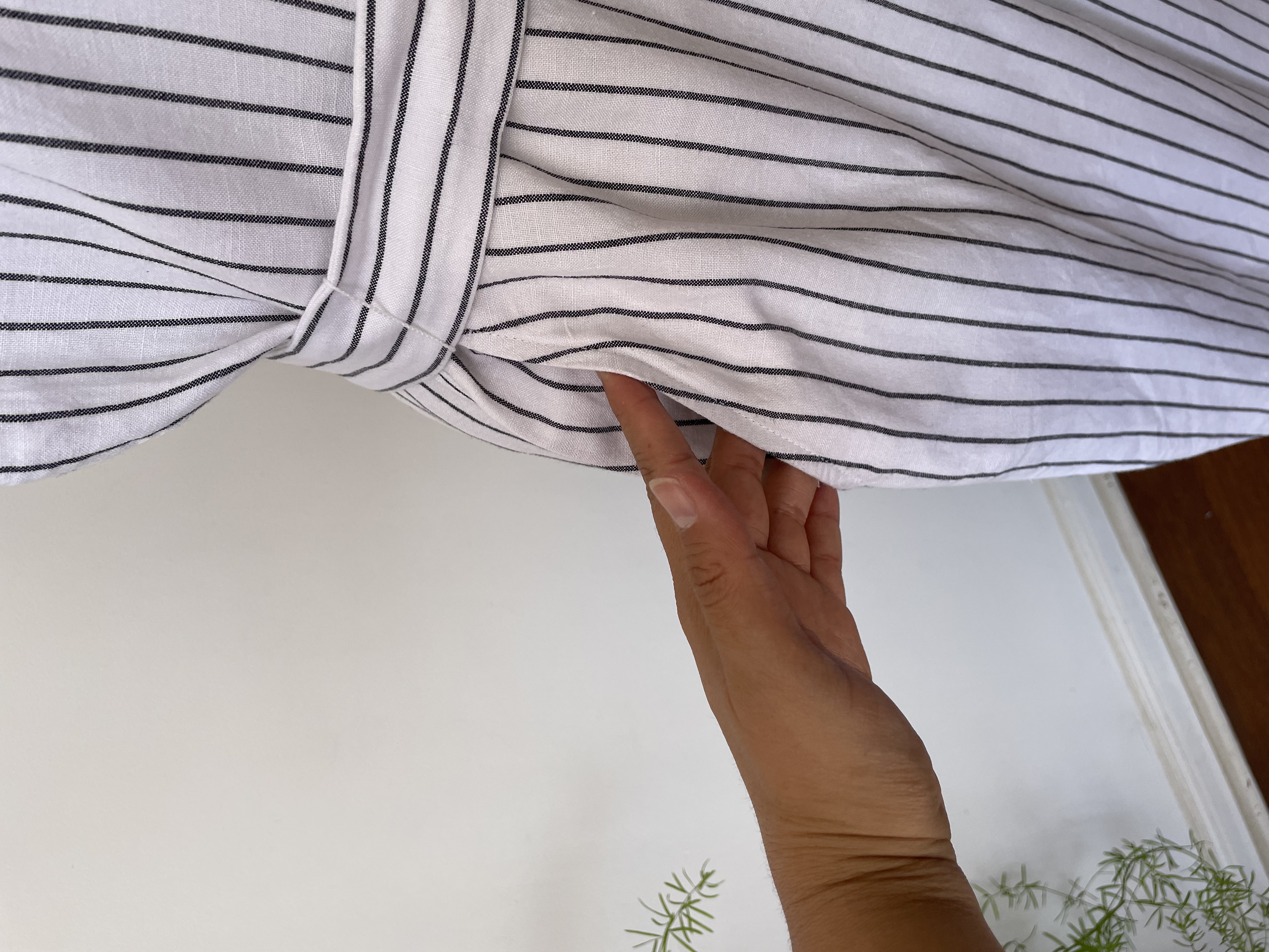 Enterito rayado lino. Talla: 10 (L 5